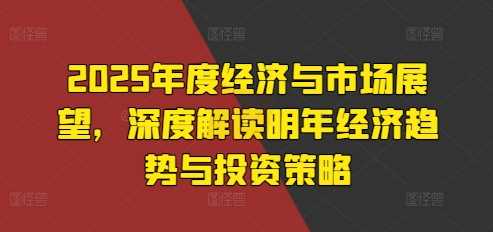 2025年度经济与市场展望，深度解读明年经济趋势与投资策略插图