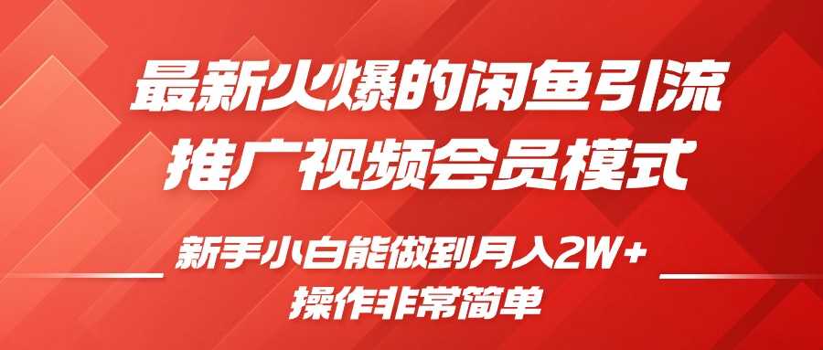 闲鱼引流推广影视会员，0成本就可以操作，新手小白月入过W+【揭秘】插图