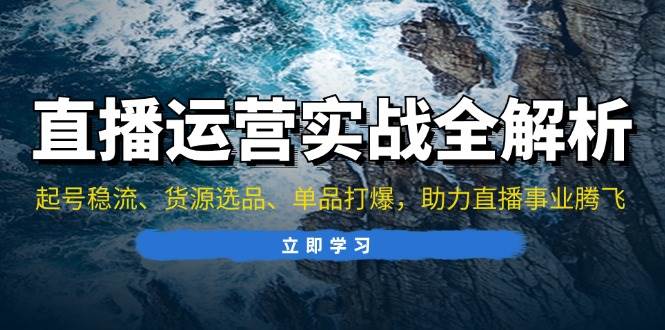 （13294期）直播运营实战全解析：起号稳流、货源选品、单品打爆，助力直播事业腾飞插图