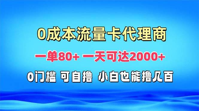 （13391期）免费流量卡代理一单80+ 一天可达2000+插图