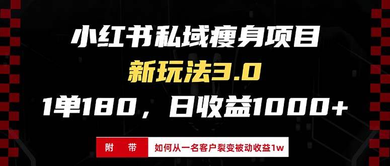 （13348期）小红书瘦身项目3.0模式，新手小白日赚收益1000+（附从一名客户裂变收益…插图