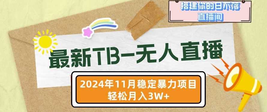 【zui新TB-无人直播】11月zui新，打造你的日不落直播间，轻松月入过W【揭秘】插图