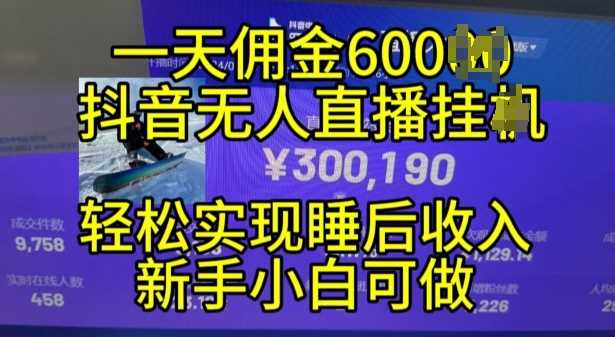 2024年11月抖音无人直播带货挂JI，小白的梦想之路，全天24小时收益不间断实现真正管道收益【揭秘】插图