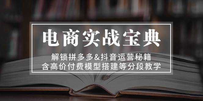 （13195期）电商实战宝典 解锁拼多多&抖音运营秘籍 含高价付费模型搭建等分段教学插图