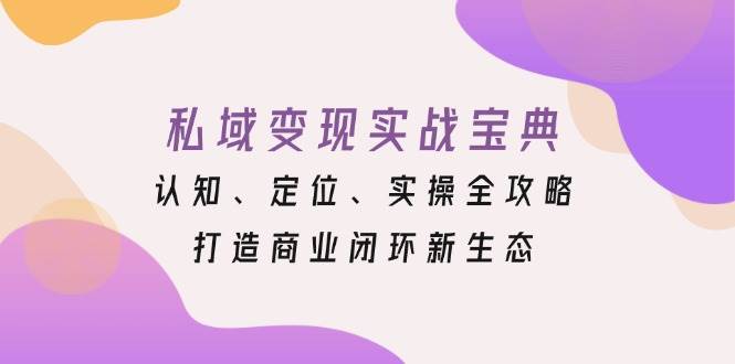 （13483期）私域变现实战宝典：认知、定位、实操全攻略，打造商业闭环新生态插图