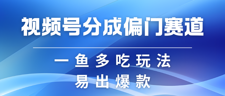 视频号创作者分成计划偏门类目，容易爆流，实拍内容简单易做插图