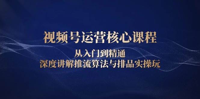 （13863期）视频号运营核心课程，从入门到精通，深度讲解推流算法与排品实操玩插图