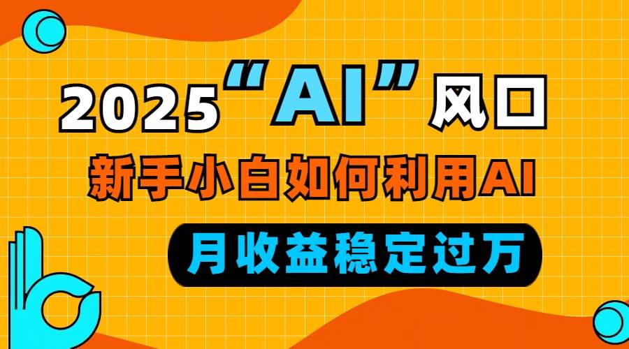 （13821期）2025“ AI ”风口，新手小白如何利用ai，每月收益稳定过万插图