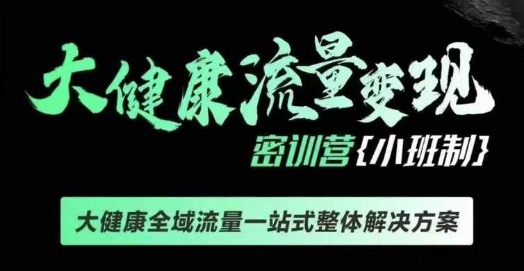 千万级大健康变现课线下课，大健康全域流量一站式整体解决方案插图