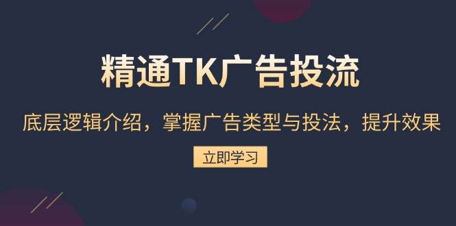 （13641期）精通TK广告投流：底层逻辑介绍，掌握广告类型与投法，提升效果插图