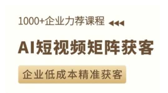 AI短视频矩阵获客实操课，企业低成本精准获客插图