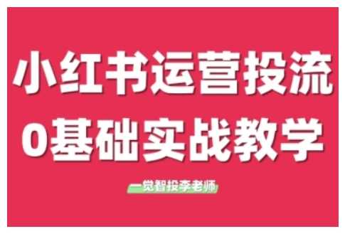 小红书运营投流，小红书广告投放从0到1的实战课，学完即可开始投放插图