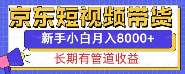 京东短视频带货新玩法，长期管道收益，新手也能月入8000+插图