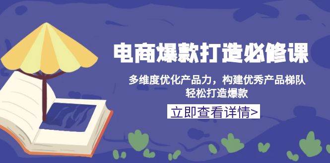 （13689期）电商爆款打造必修课：多维度优化产品力，构建优秀产品梯队，轻松打造爆款插图