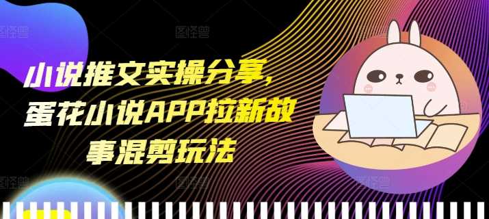 小说推文实操分享，蛋花小说APP拉新故事混剪玩法插图