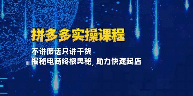 （13577期）拼多多实操课程：不讲废话只讲干货, 揭秘电商终极奥秘,助力快速起店插图