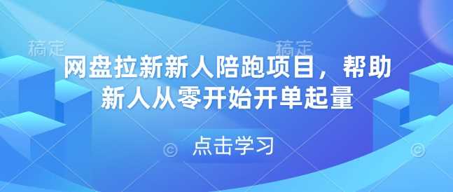 网盘拉新新人陪跑项目，帮助新人从零开始开单起量插图