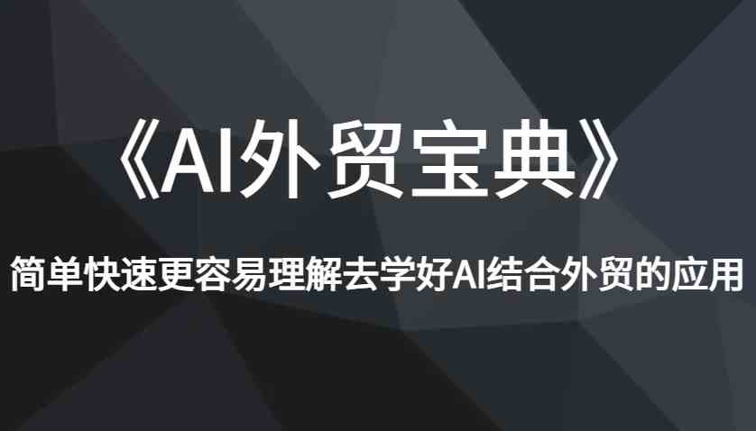 《AI外贸宝典》简单快速更容易理解去学好AI结合外贸的应用插图